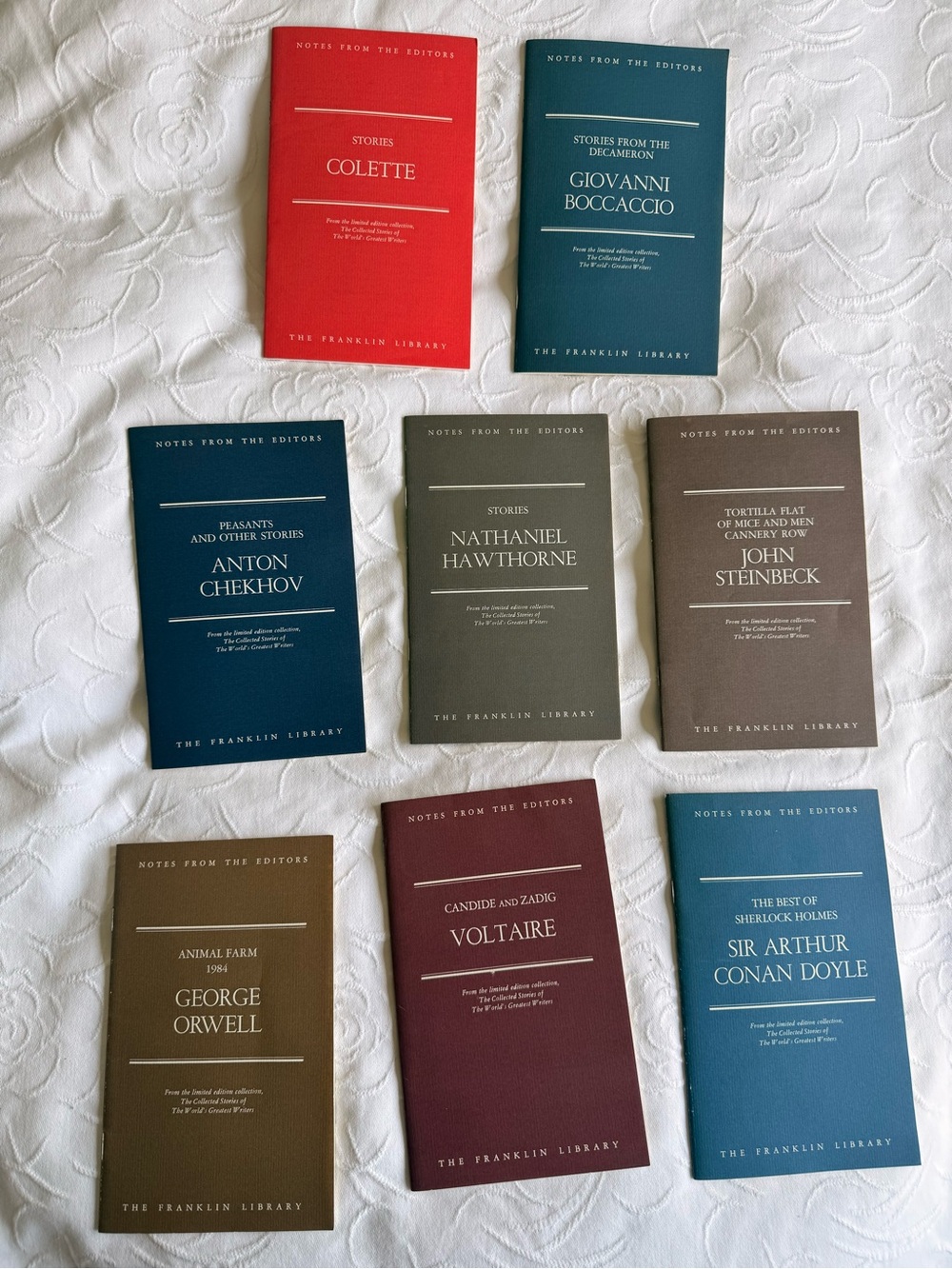 Vintage Franklin Library "Notes from the Editors" Pamphlets Lot of 8 + Slipcase